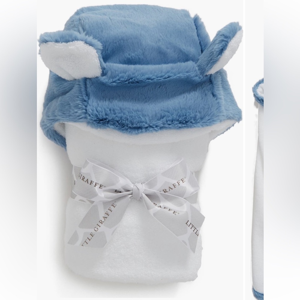 Little Giraffe Luxe Faux Fur Hooded Towel